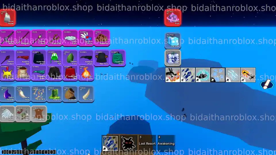 Thông tin tài khoản Blox Fruits: RandomGear-9345