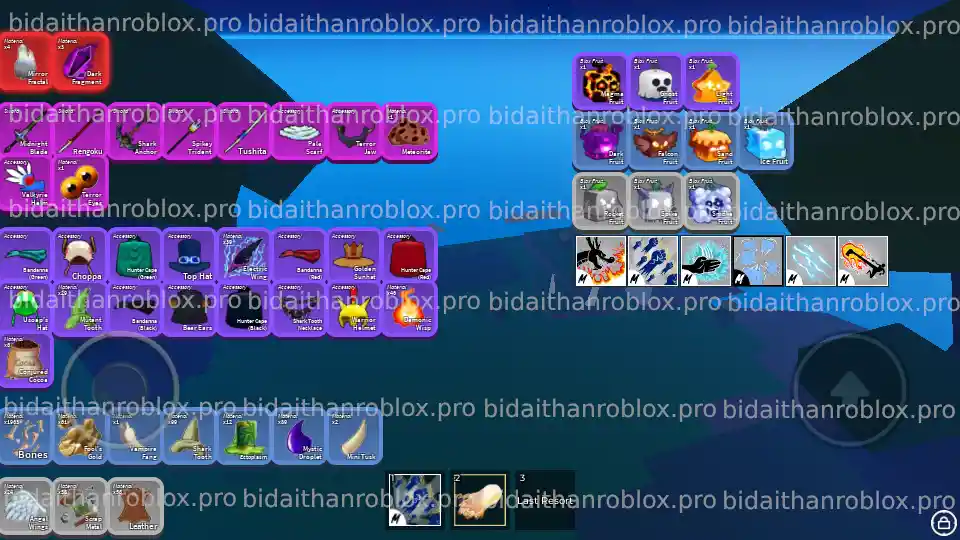 Thông tin tài khoản Blox Fruits: ANCHOR-11709