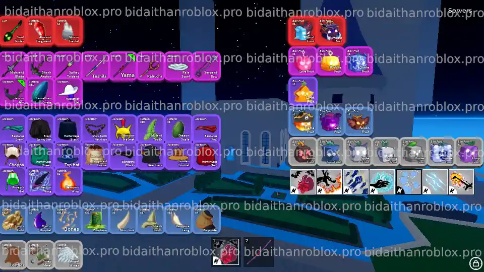 Thông tin tài khoản Blox Fruits: SANGUINE-13103