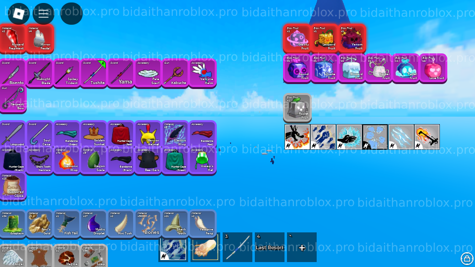 Thông tin tài khoản Blox Fruits: RandomGear-MochiV2-20743