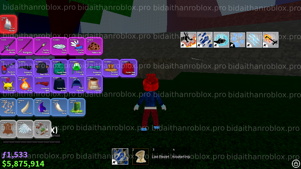 Thông tin tài khoản Blox Fruits: RandomGear-21093
